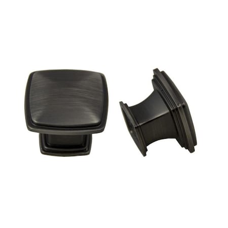 Crown 1-1/4" Square Cabinet Knob Satin Pewter Finish CHK81091APH